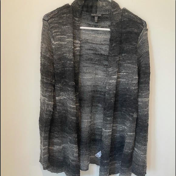 Eileen Fisher Open Front Mohair Blend Cardigan M - Picture 3 of 9